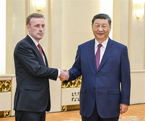 习近平会见美国总统国家安全事务助理沙利文.